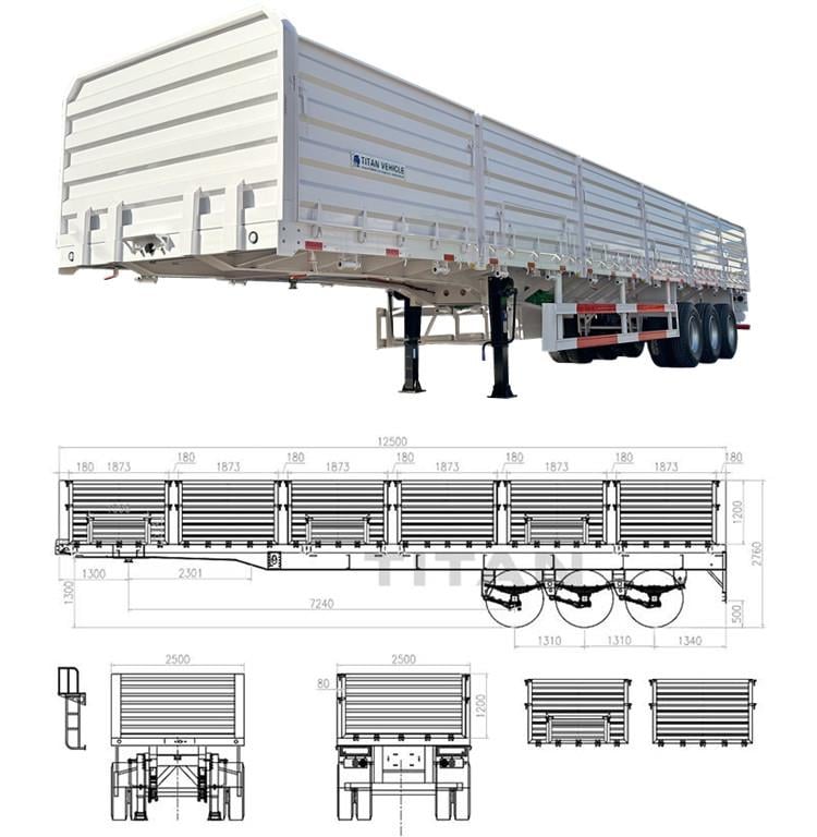 tri axle grain trailer dimensions and drawings