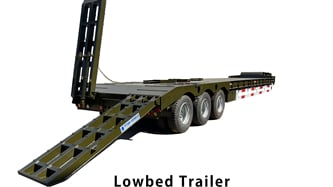 low bed semi trailer