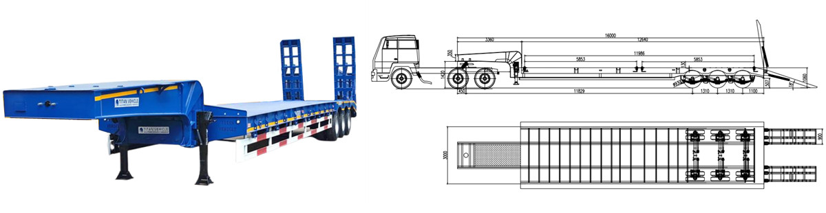 Promotion! TITAN Lowbed Trailer Spot Sale Price