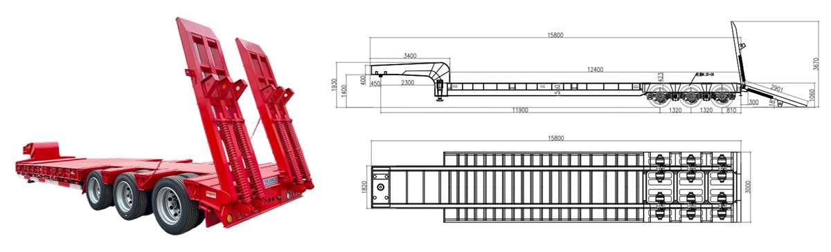 Promotion! TITAN Lowbed Trailer Spot Sale Price