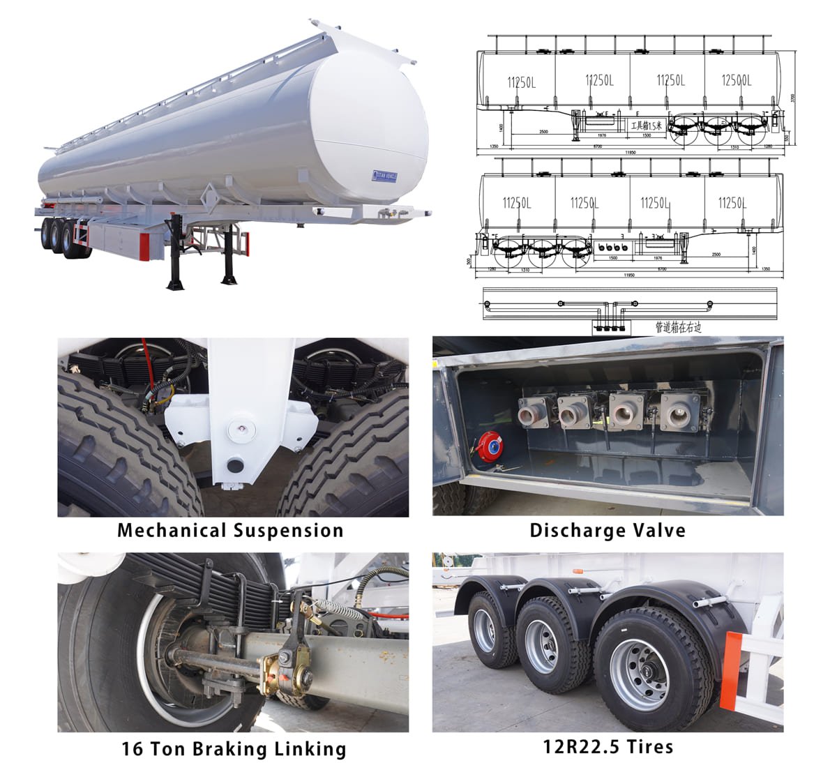 Spot Promotion Fuel Tanker Trailer Price for Sale