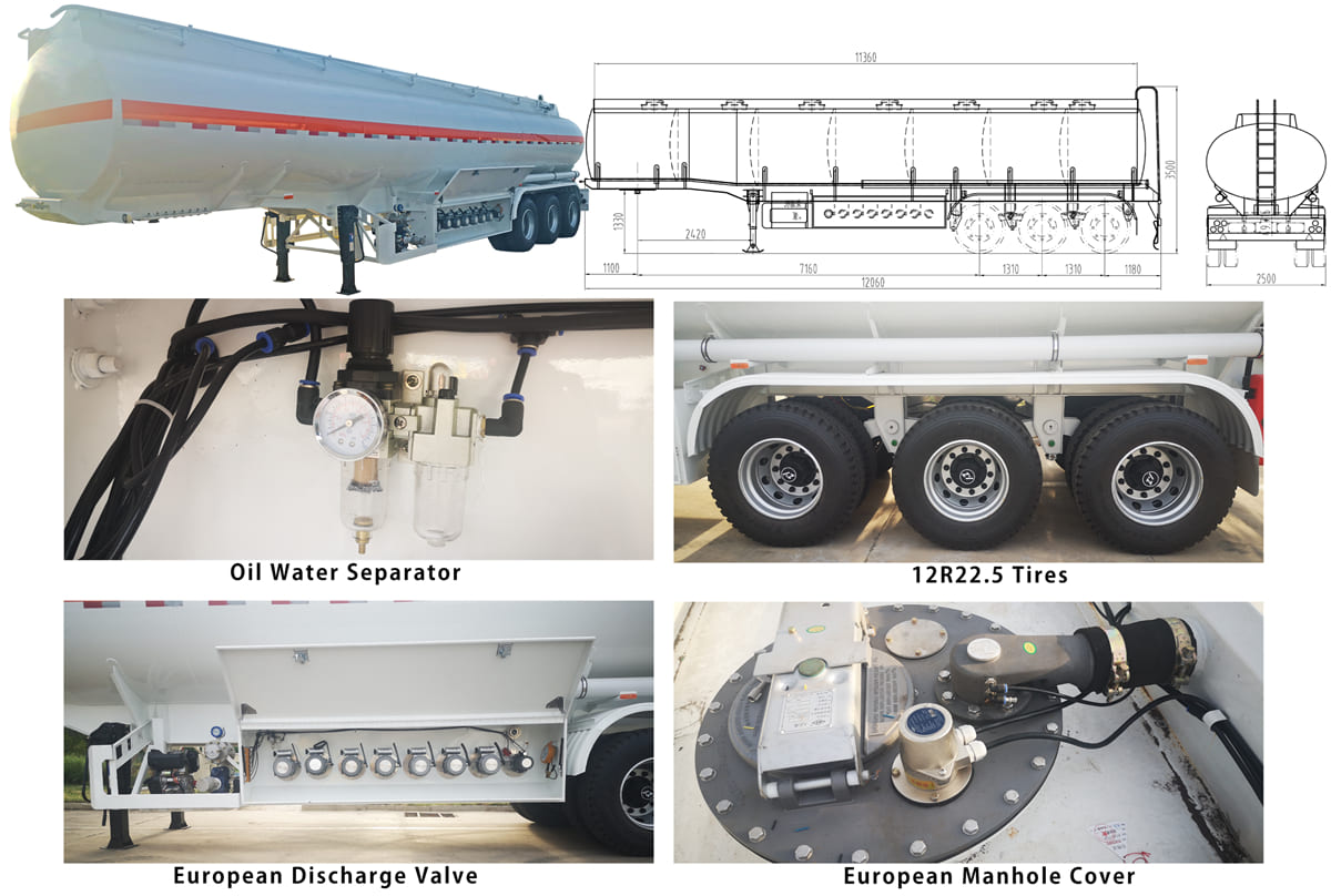 Spot Promotion Fuel Tanker Trailer Price for Sale