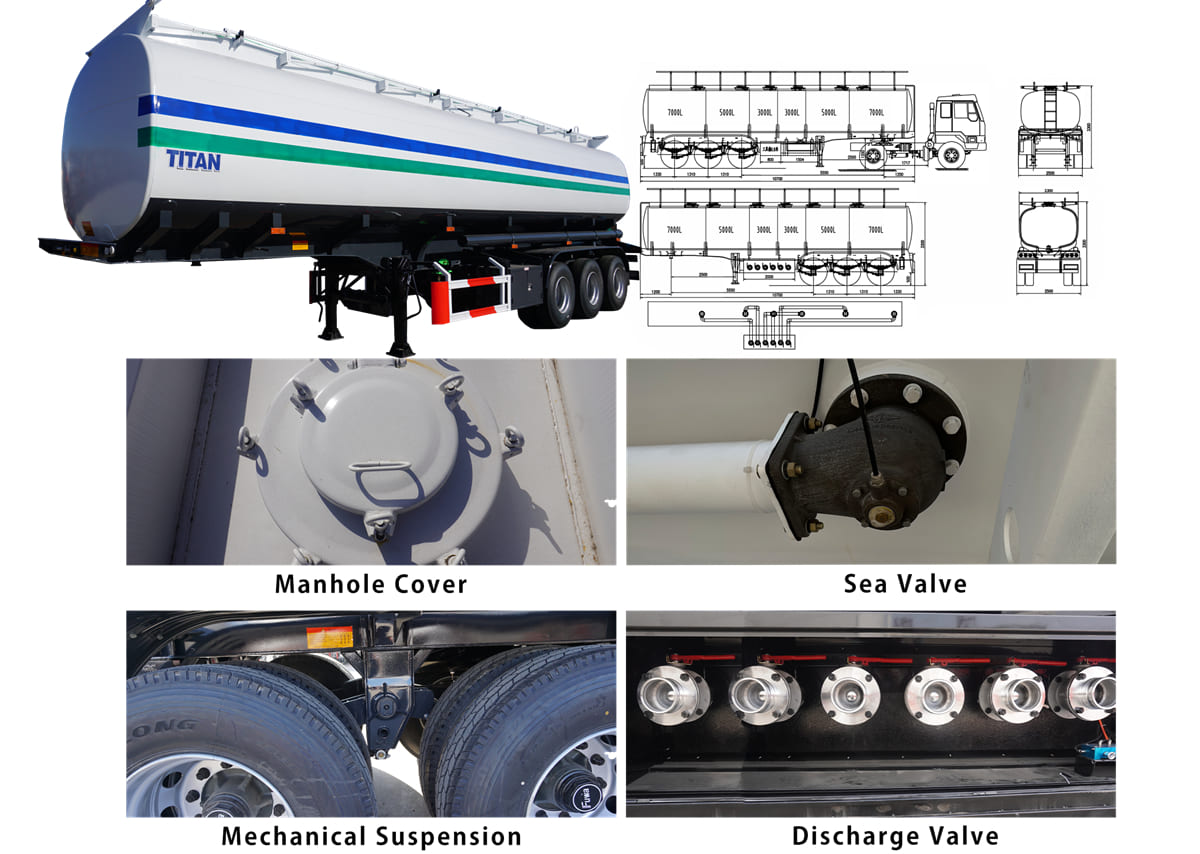 Spot Promotion Fuel Tanker Trailer Price for Sale