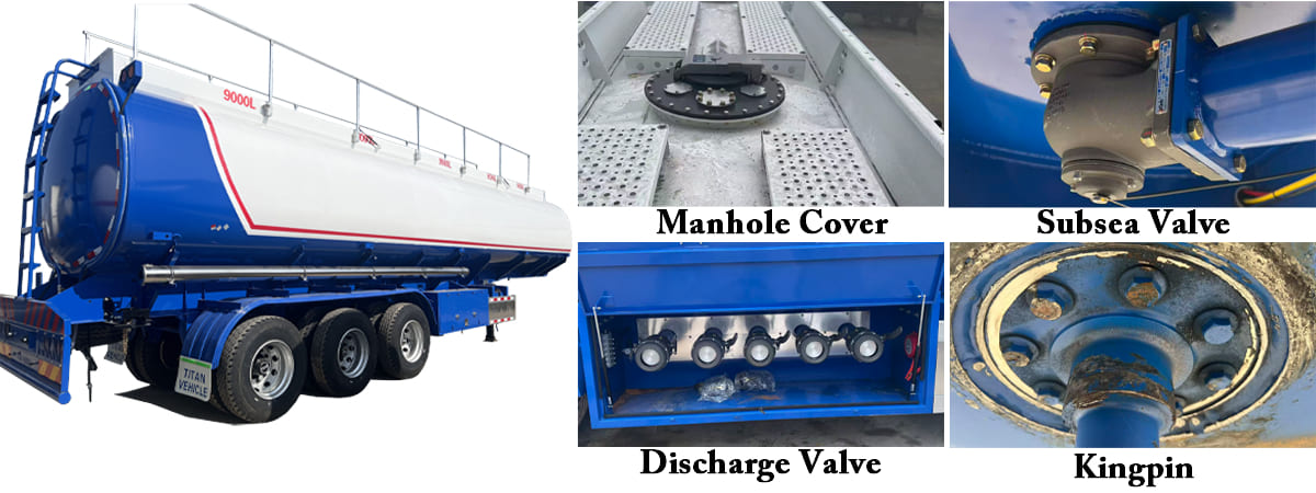 Tri Axle 45000L Fuel Tanker Trailer 5 Compartments FOB Price: 13500 USD
