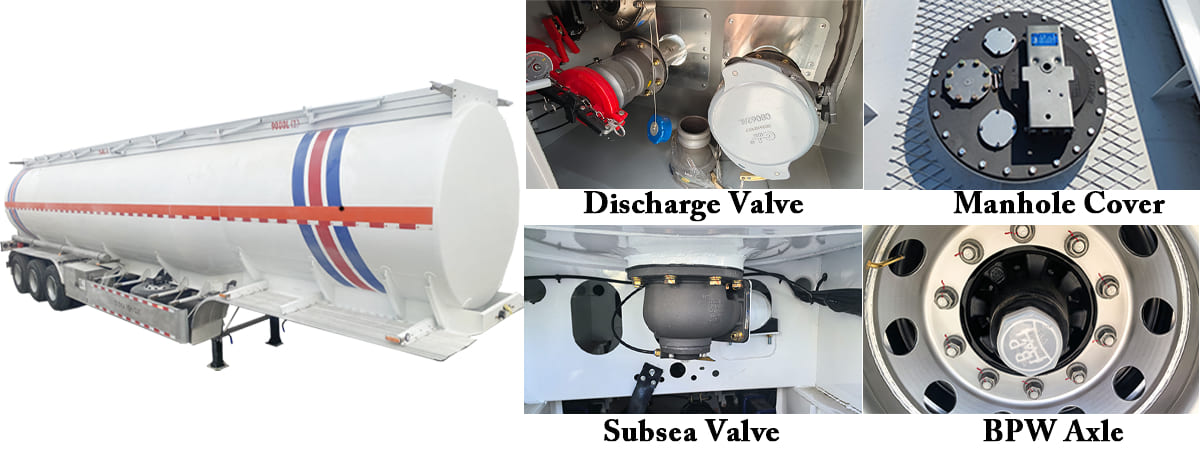 3 Axle 45000L Fuel Tanker Trailer 2 Compartments FOB Price In Sudan: 19000 USD