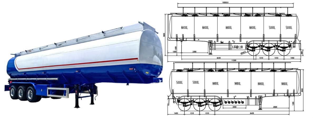 3 Axle 42000L Petrol Tanker 6 Compartments In Tanzania FOB Price: 16500 USD