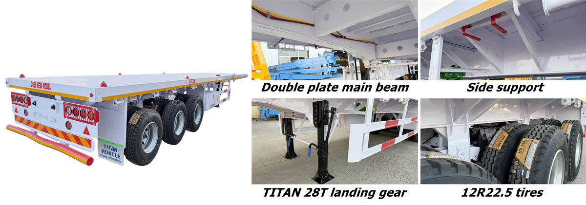 Tri Axle Flatbed Semi Trailer