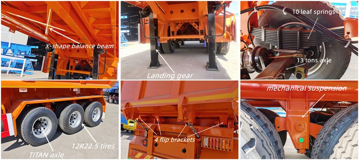 U Shape 30 CBM Dump Truck Trailer FOB Price: 15000 USD