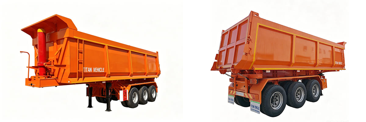 U Shape 30 CBM Dump Truck Trailer FOB Price: 15000 USD