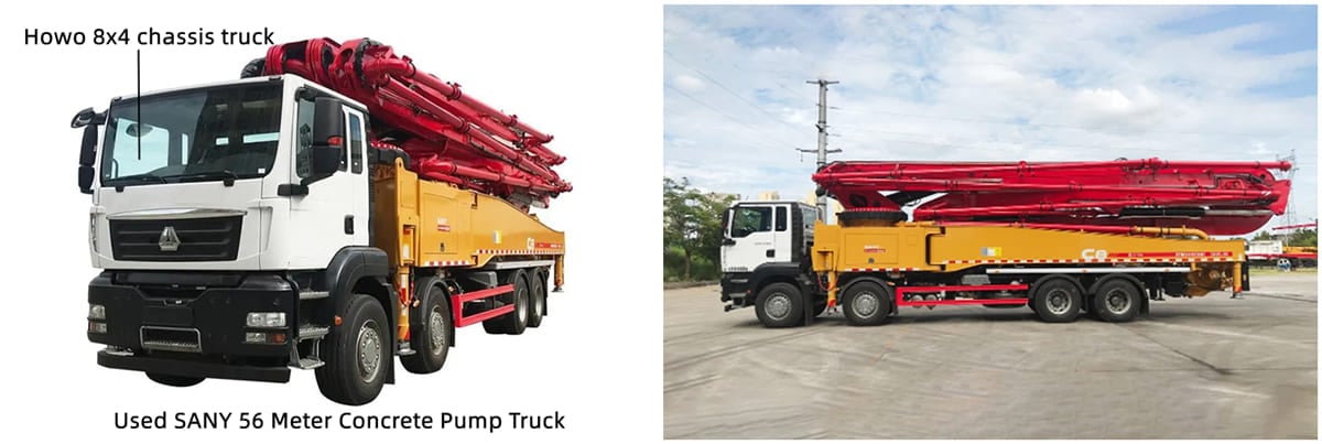 Used SANY 56 Meter Concrete Pump Truck