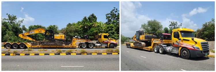 Detachable lowboy trailer for sale in the Dominican Republic