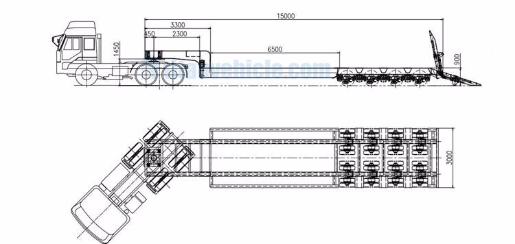 New Low Bed Trailer Lowbed Trailer For Sale Low Bed Semi Trailer 