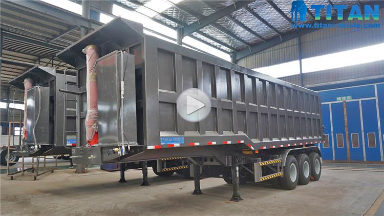 tri axle end dump trailers for sale video