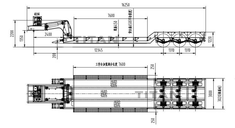 60 ton lowboy trailer drawing