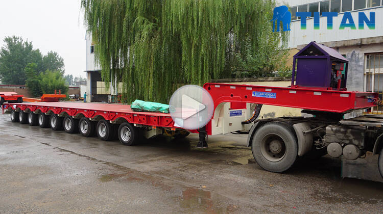 9 axle extendable trailer video