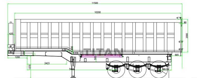 dump semi trailer dimensions