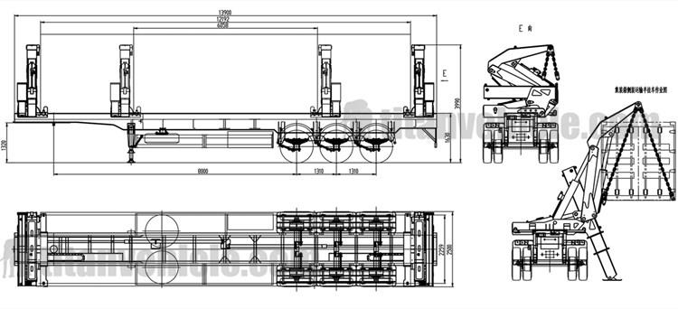 Drawing of Side Loader Trailer