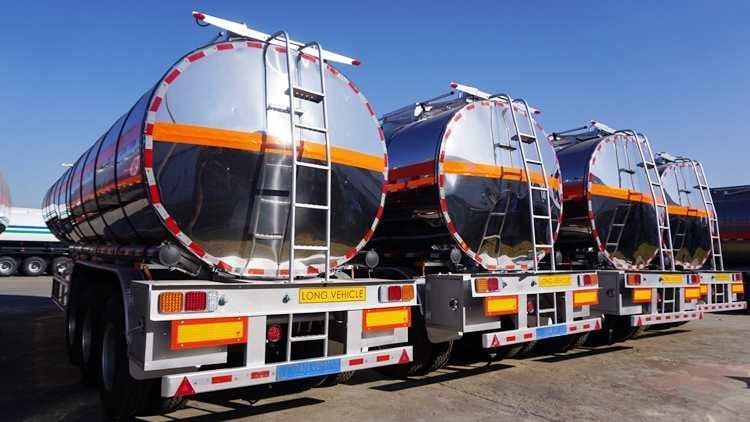 45000 Liters Stainless Steel Tanker Truck Trailer for Sale