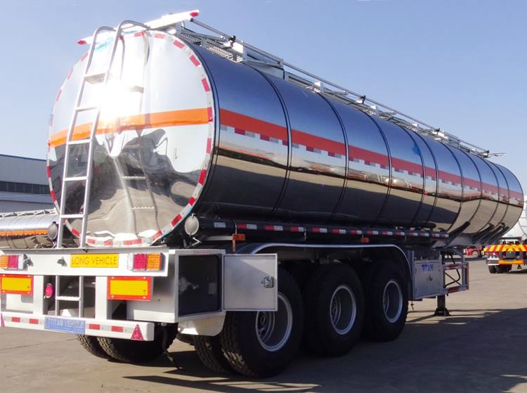 Tri Axle Stainless Steel Tanker Truck Trailer for Sale
