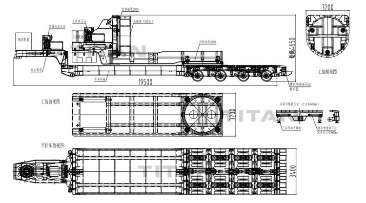 4 line 8 axle wind adaptor trailer