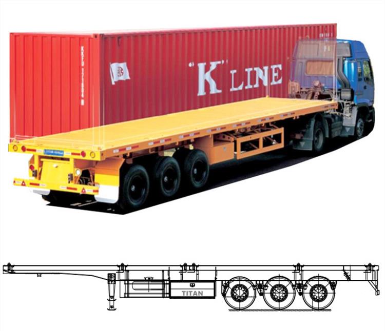 Flatbed Trailer Manufacturers  20 FT 40 Foot Flatbed Trailer for Sale Price