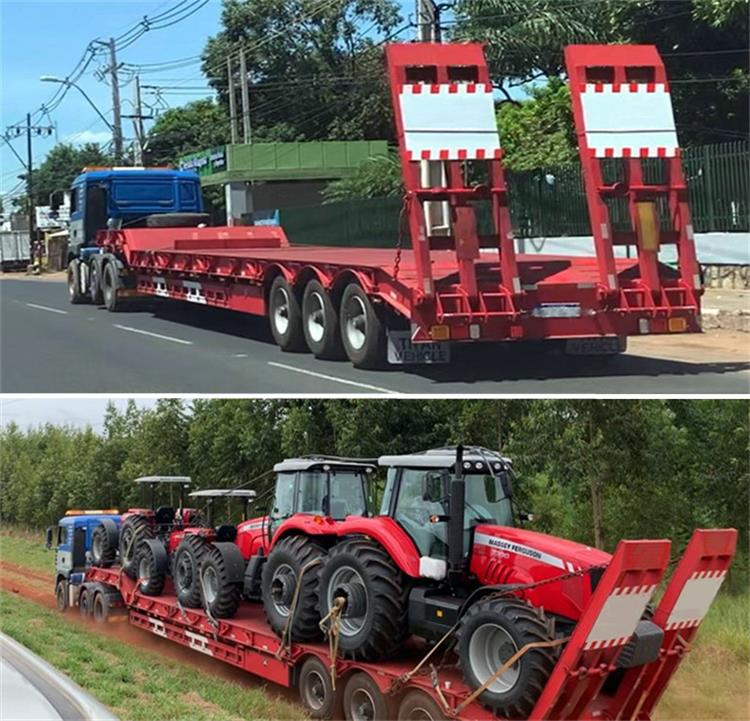 Tri Axle Low Loader  34 Axle 6080100120150 Ton Low Loader Trailer for sale