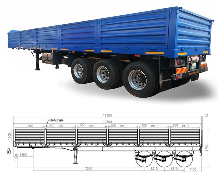 Drop Side Trailer for Sale  Dropside Truck Trailer Manufacturer - TITAN Vehicle