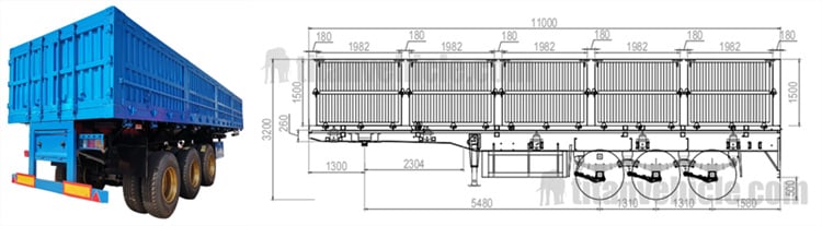 34 Ton Side Tipper Trailer for Sale