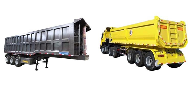 Dump Semi Trailer | 38/40/45 CBM Semi Dump Trailers Capacity Dimensions Specification for Sale