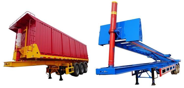 Dump Semi Trailer | 38/40/45 CBM Semi Dump Trailers Capacity Dimensions Specification for Sale