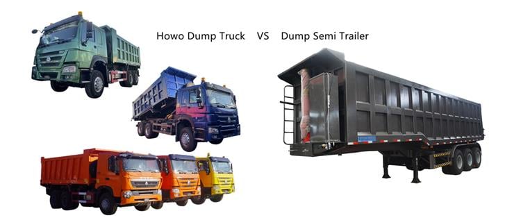 Dump Semi Trailer | 38/40/45 CBM Semi Dump Trailers Capacity Dimensions Specification for Sale