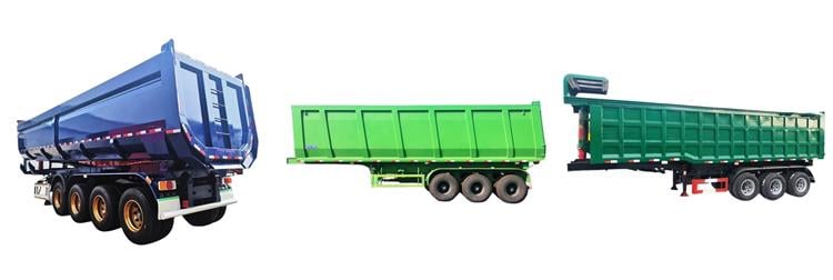 Dump Semi Trailer | 38/40/45 CBM Semi Dump Trailers Capacity Dimensions Specification for Sale