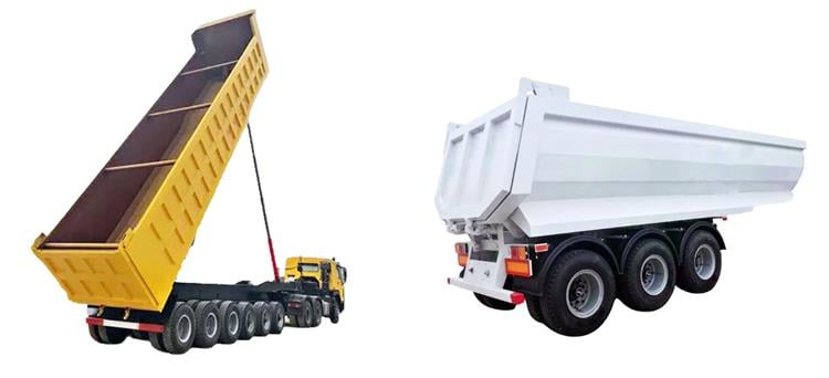 Dump Semi Trailer | 38/40/45 CBM Semi Dump Trailers Capacity Dimensions Specification for Sale