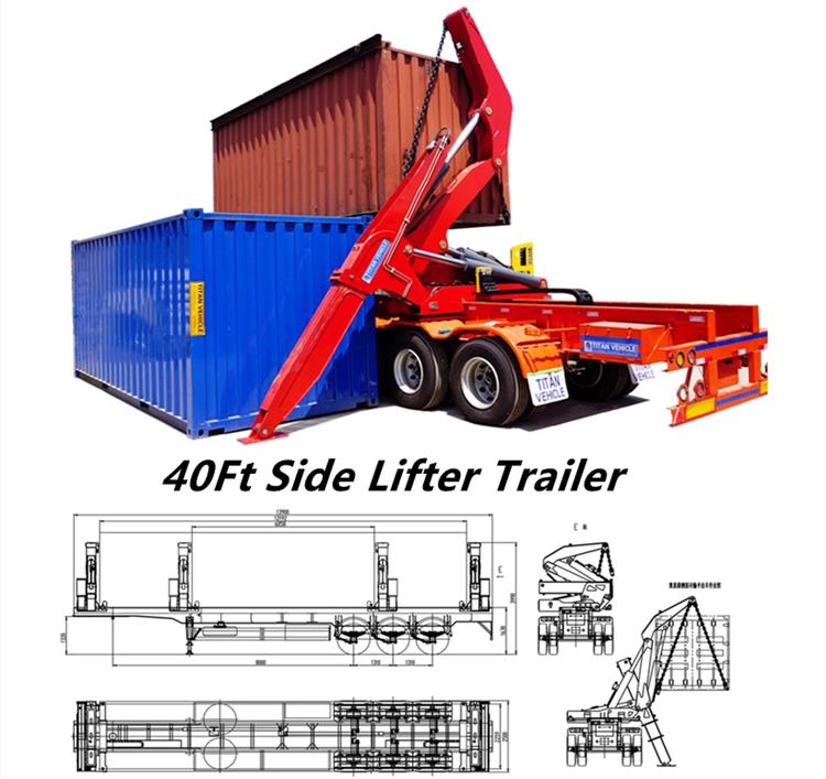 Side Lifter Trailer | 20Ft 40Ft Sidelifter Truck Trailer for Sale Price
