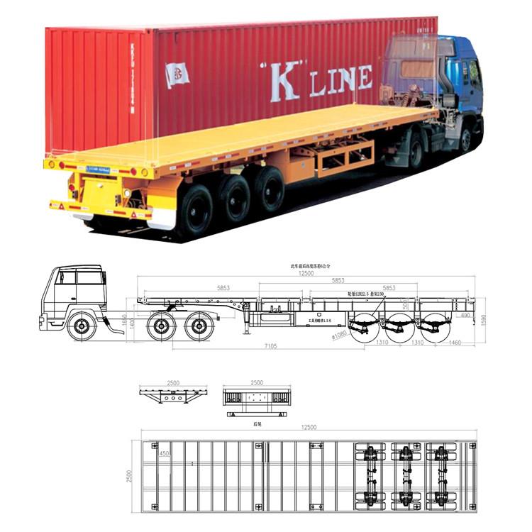 Tri Axle Trailer Price  Tri Axle Flatbed Trailer for Sale in Harare