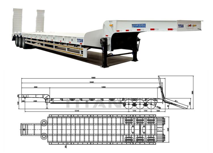 Low Loader Trailer for Sale - 2346Tri Axle Semi Low Loader Trailer Price