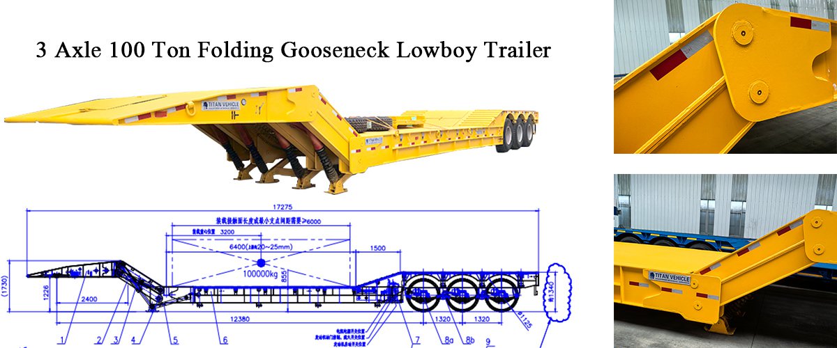 What is A Lowboy Trailer  50 Ton Lowboy Semi Trailer for Sale in Guyana