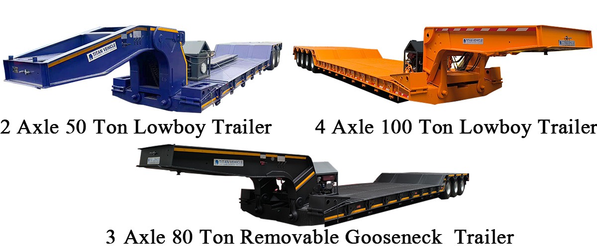 What is A Lowboy Trailer  50 Ton Lowboy Semi Trailer for Sale in Guyana