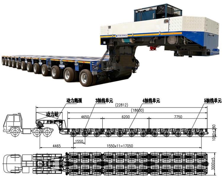 TITAN SPMT (Self-propelled modular transporter) semi trailer