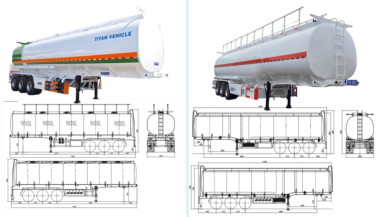 3 Axle 45000 Liters Fuel Tanker Semi Trailer in Mali