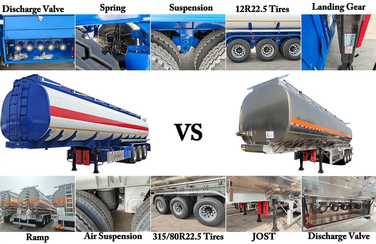 Carbon Steel Tanker Trailer VS Aluminum Tanker Trailer