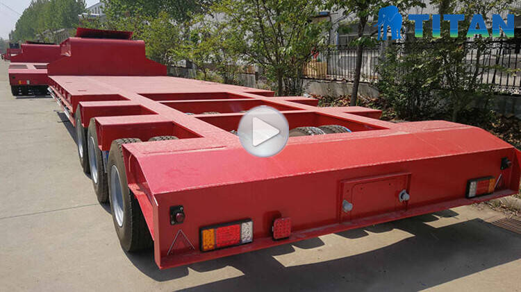 130 Ton Lowbed Trailer for Sale - 3 Line 6 Axle Heavy Duty Equipment Trailer Video
