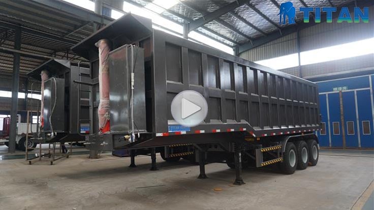 3 Axle 80 Ton Hydraulic Tipper Dump Semi Trailers