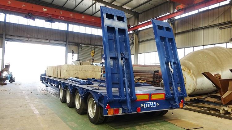 4 Axle 120T Lowbed Semi Trailer for Sale