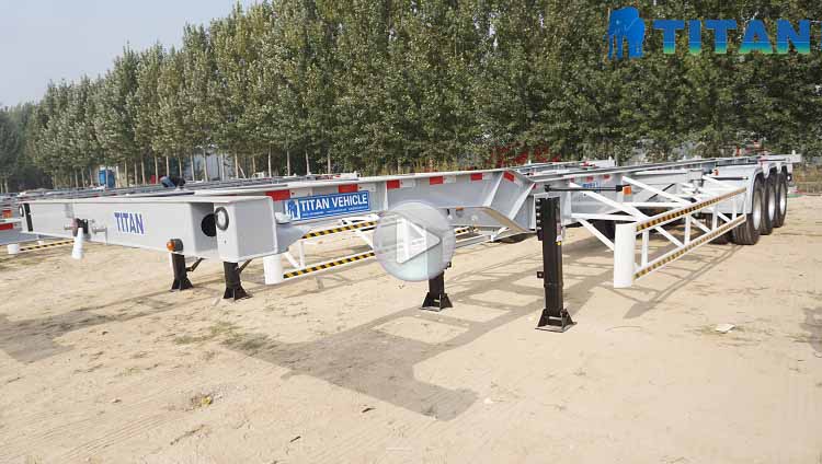 Tri Axle 40ft Gooseneck Skeletal Trailer for Sale
