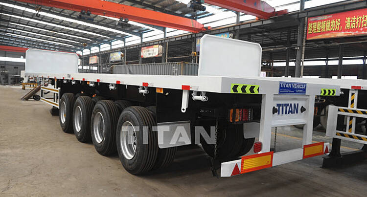 4 axle flatbed semi trailer