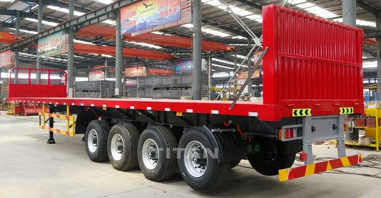 Flatbed trailer with side wall