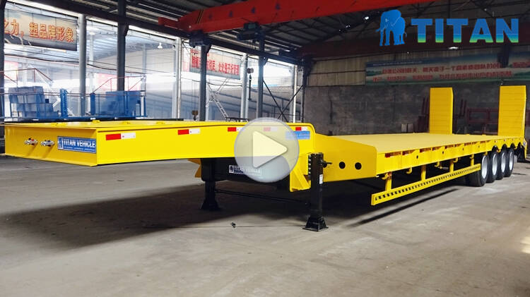 4 Axle 80T Low Bed Trailer Video