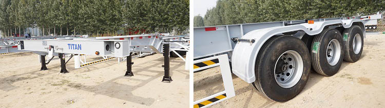 Tri Axle 40ft Gooseneck Skeletal Trailer for Sale