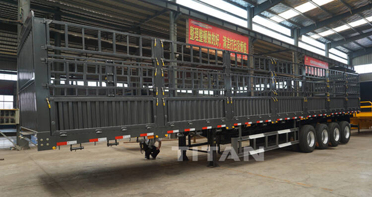 4 Axle 80 Ton Fence Semi Trailer for Sale - TITAN Vehicle